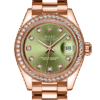 Rolex Datejust m279135rbr-0014 28MM Green Dial Rose Gold-tone Case