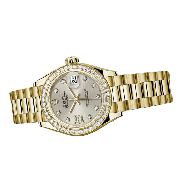 Rolex Datejust m279138rbr-0001 28MM Silver Diamond Dial Gold-tone Case - Image 3