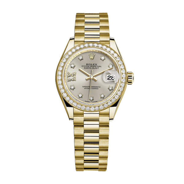 Rolex Datejust m279138rbr-0001 28MM Silver Diamond Dial Gold-tone Case - Image 2