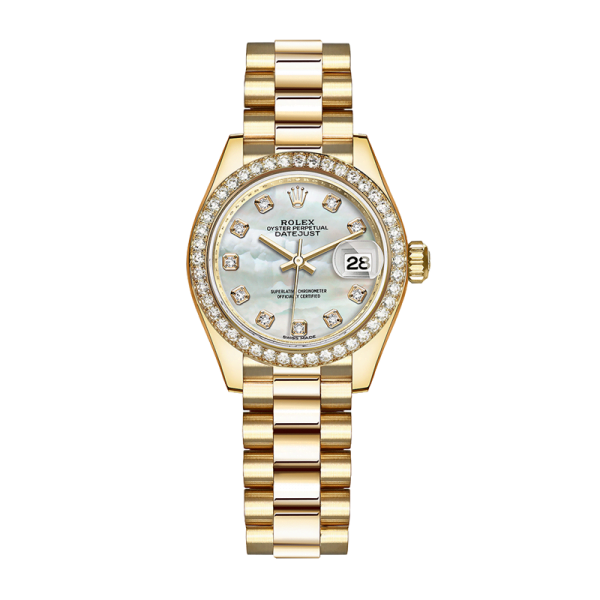 Rolex Datejust m279138rbr-0015 28MM Mother of Pearl Dial Gold-tone Case - Image 2
