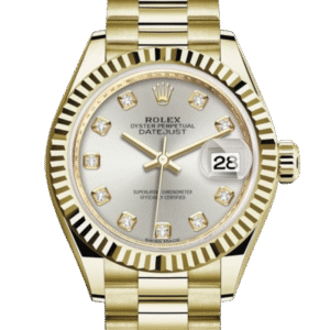 Rolex Datejust m279138rbr-0019 28MM Silver Dial Gold-tone Case