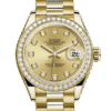 Rolex Datejust m279138rbr-0023 28MM Champagne Dial Gold-tone Case