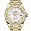 Rolex Datejust m279138rbr-0031 28MM White Dial Gold-tone Case