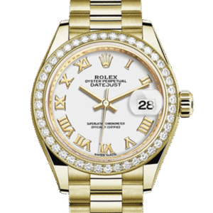 Rolex Datejust m279138rbr-0031 28MM White Dial Gold-tone Case