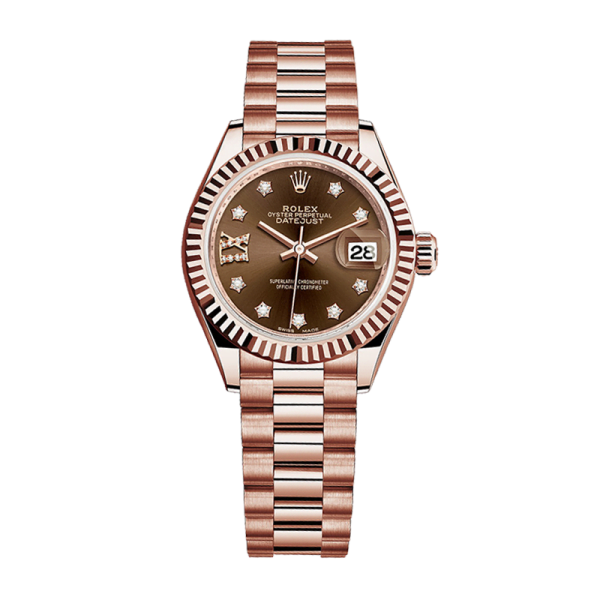 Rolex Datejust m279175-0002 28MM Chocolate Diamond Dial Rose Gold-tone Case - Image 2