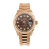 Rolex Datejust m279175-0016 28MM Chocolate Dial Rose Gold-tone Case