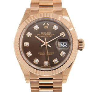 Rolex Datejust m279175-0016 28MM Chocolate Dial Rose Gold-tone Case