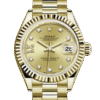 Rolex Datejust m279178-0014 28MM Champagne Dial Gold-tone Case