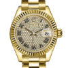 Rolex Datejust m279178-0031 28MM Diamond Paved Dial Gold-tone Case