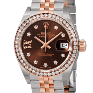 Rolex Datejust m279381rbr-0003 28MM Chocolate Dial Silver-tone Case
