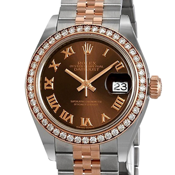 Rolex Datejust m279381rbr-0009 28MM Chocolate Dial Silver-tone Case