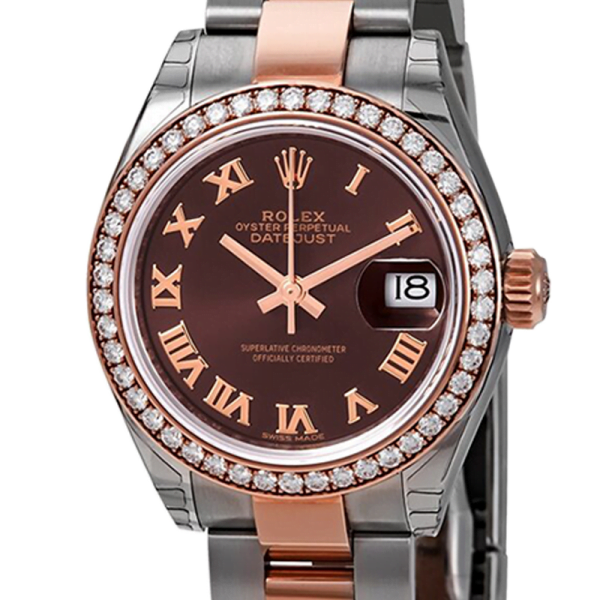 Rolex Datejust m279381rbr-0010 28MM Chocolate Dial Silver-tone Case