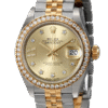 Rolex Datejust m279383rbr-0021 28MM Champagne Diamond Dial Silver-tone Case