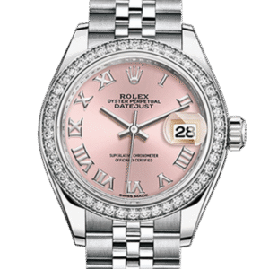 Rolex Datejust m279384rbr-0005 28MM Pink Dial Silver-tone Case