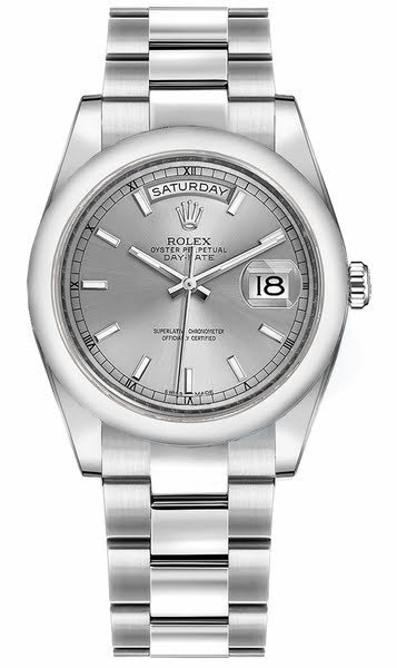 Rolex Day-Date 36 Luxury Swiss White Gold Watch 118209