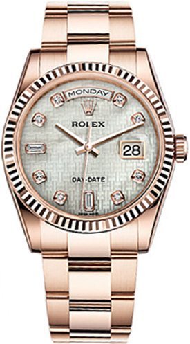 Rolex Day-Date 36 Mother of Pearl Dial Gold Watch 118235