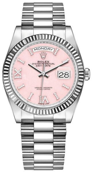 Rolex Day-Date 36 Pink Opal Women’s Watch 128239