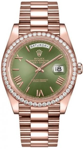 Rolex Day-Date 40 Olive Green Dial Men’s Watch 228345RBR