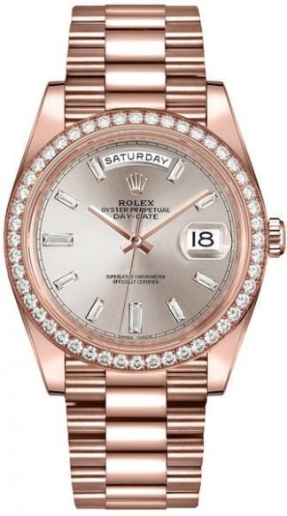 Rolex Day-Date 40 Sundust Diamond Dial Men’s Watch 228345RBR