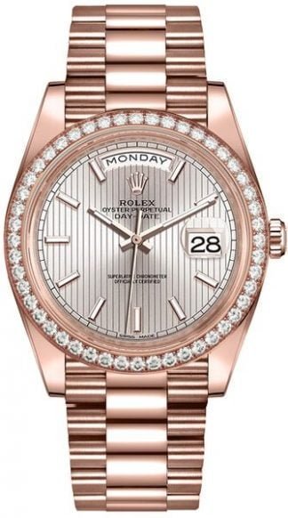 Rolex Day-Date 40 Sundust Stripe Motif Dial Men’s Watch 228345RBR