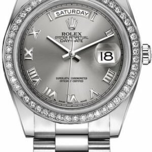 Rolex Day-Date 41 White Gold Black Roman Numeral Dial Men’s Watch 218349