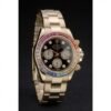 Rolex Daytona Cosmograph Rainbow Crystals Bezel Rose Gold Strap Black Dial 80251