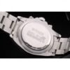 Rolex Daytona Cosmograph Rainbow Crystals Bezel Stainless Steep Strap Black Dial 80250