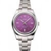 Rolex Oyster Perpetual Red Grape Dial Stainless Steel Case And Bracelet