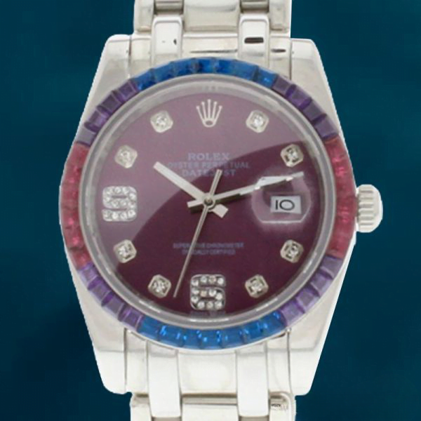 Rolex Pearlmaster Ladies 86349SAFUBL-42749 31mm Red Grape Dial