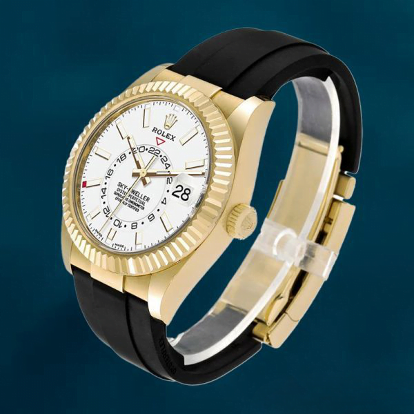 Rolex Sky-Dweller Men’s 42mm m326238-0006 Rubber Band Gold-tone - Image 3