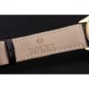 Swiss Rolex Cellini Date White Dial Gold Case Black Leather Strap